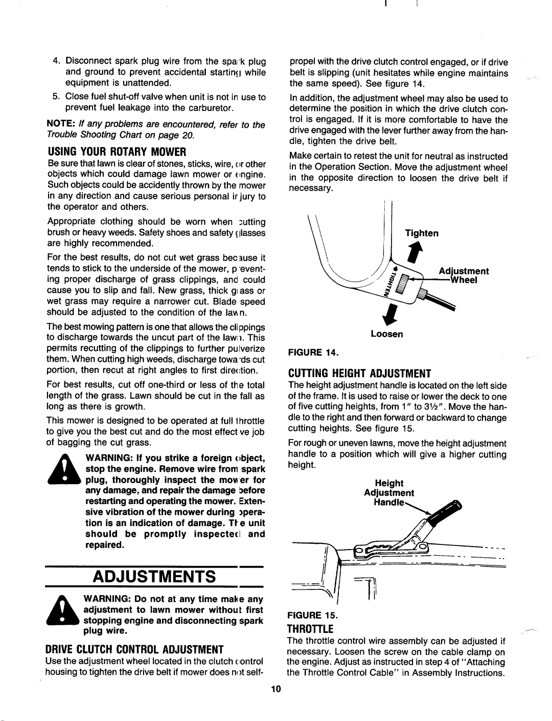 MTD 121-560B000 manual 