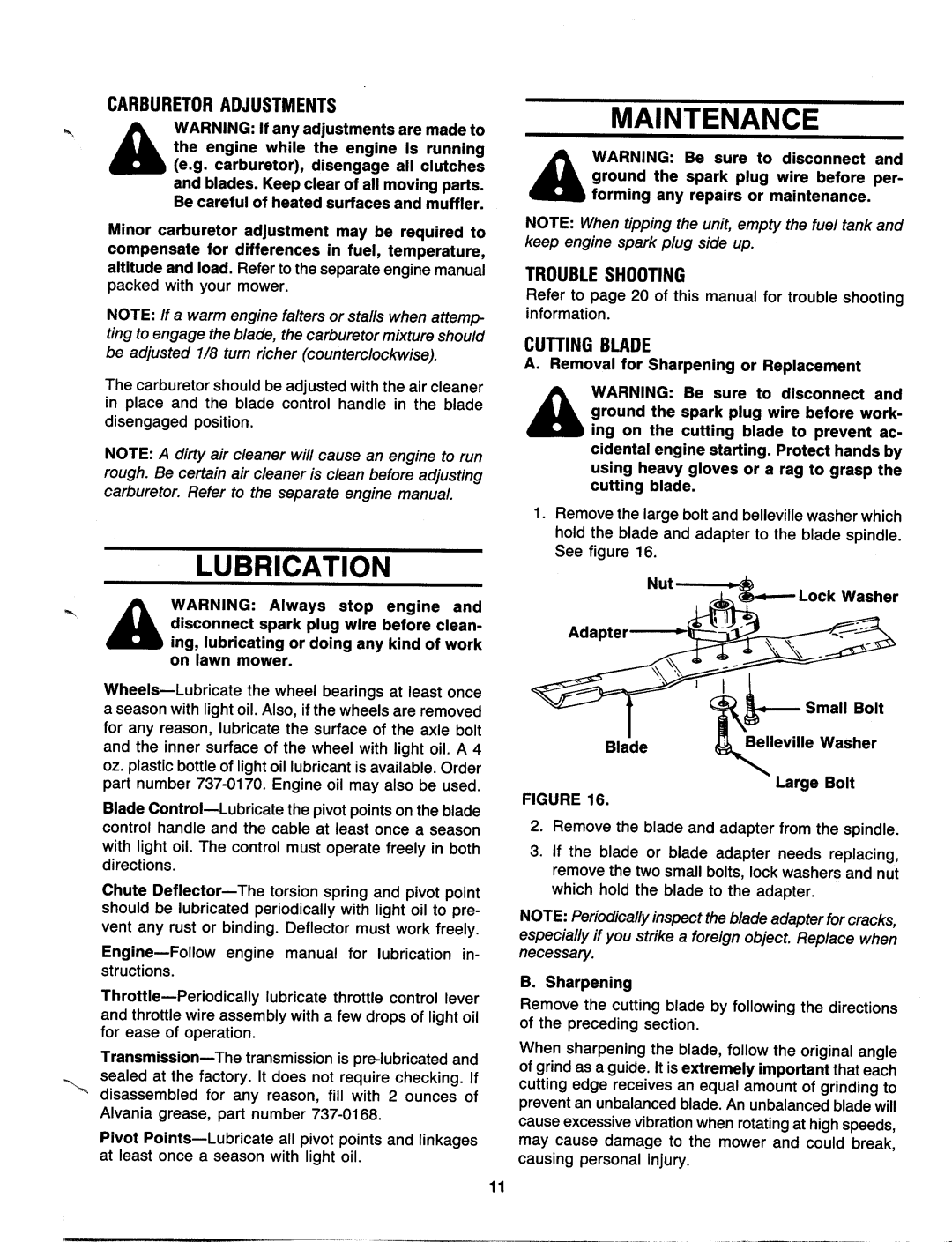 MTD 121-560B000 manual 