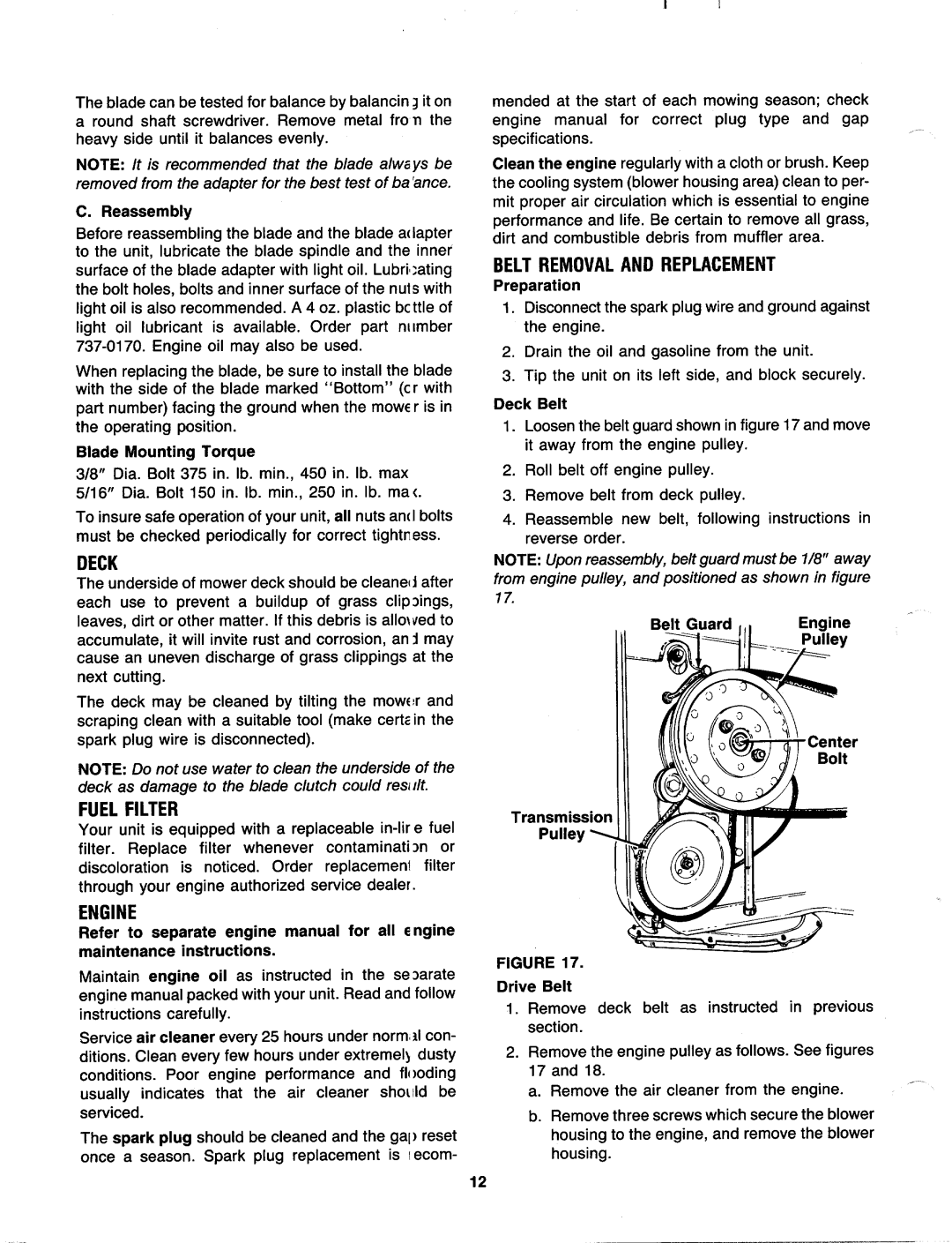 MTD 121-560B000 manual 