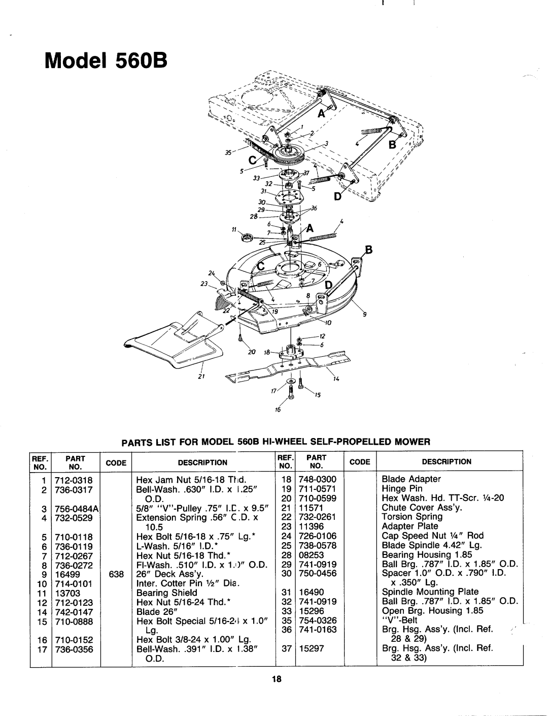 MTD 121-560B000 manual 