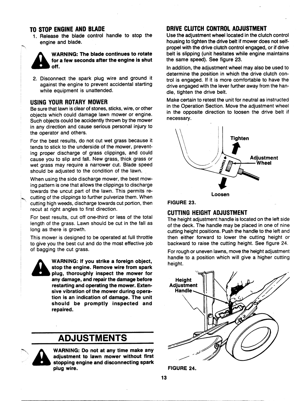 MTD 121-838E000 manual 