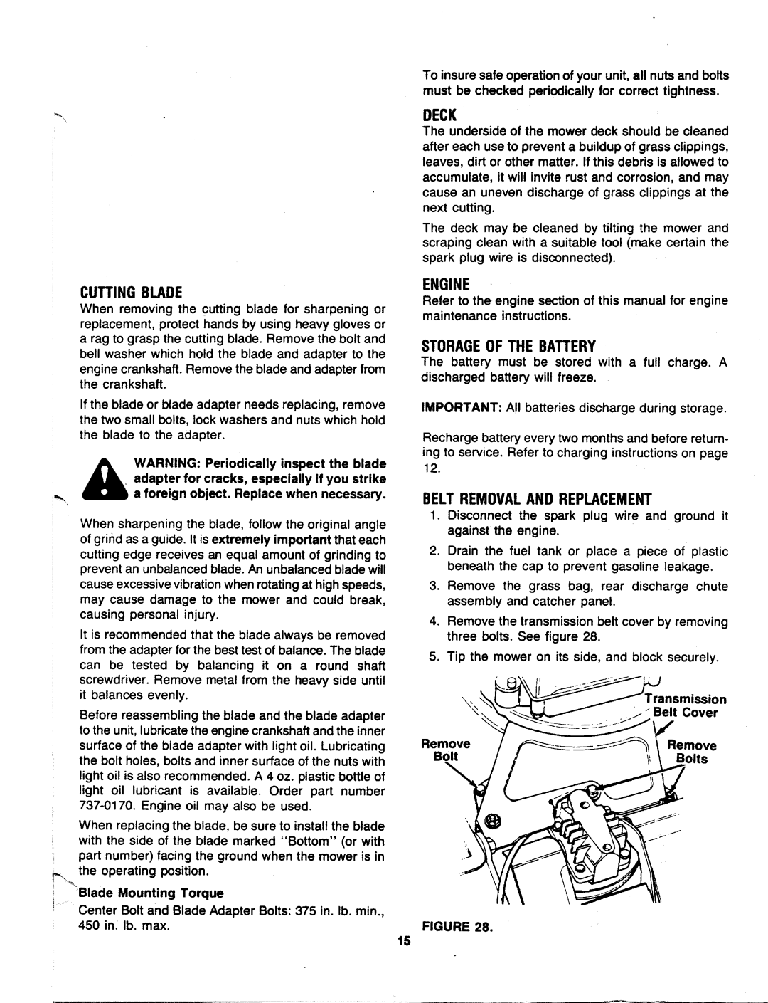 MTD 121-838E000 manual 