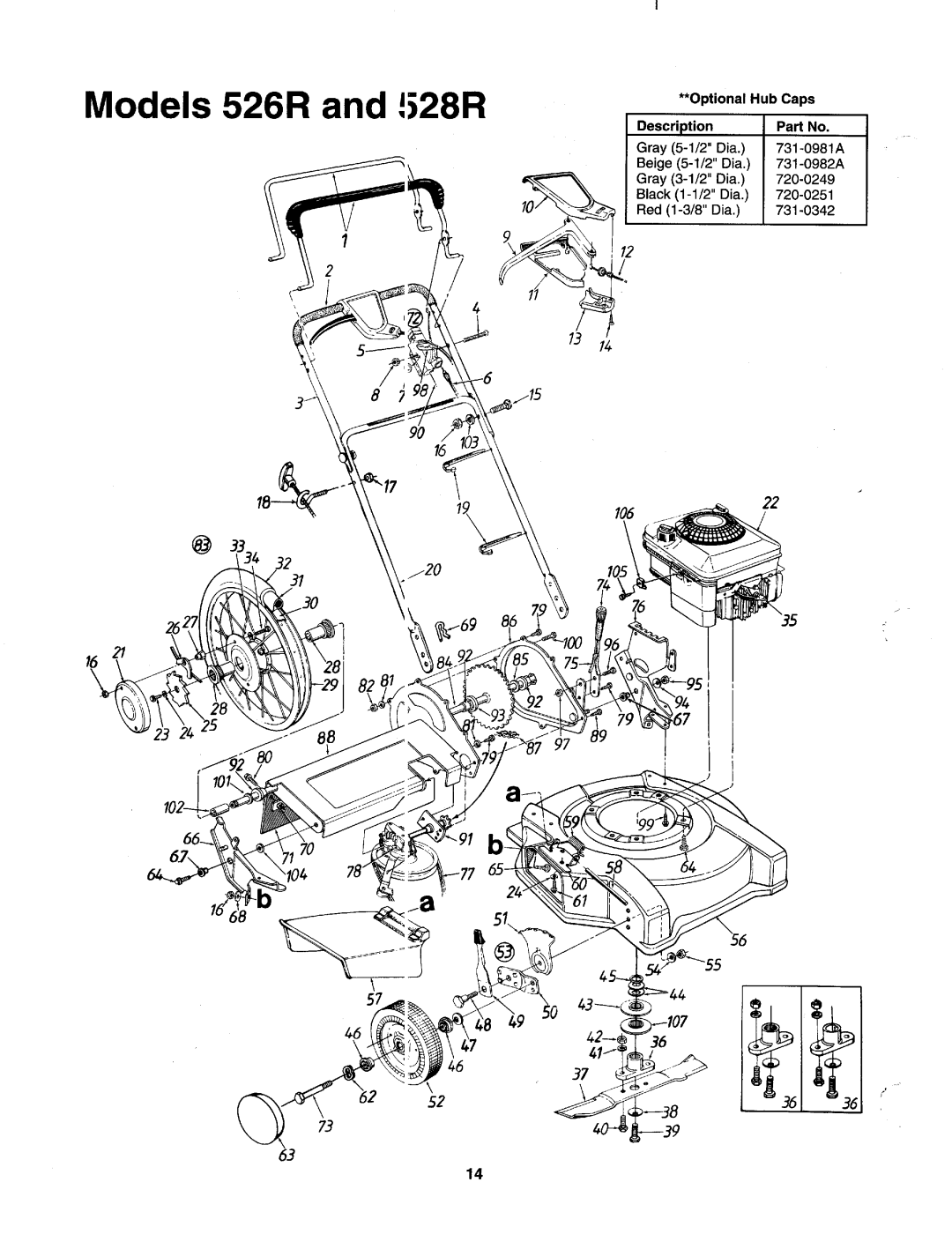 MTD 122-528R000, 122-526R000 manual 