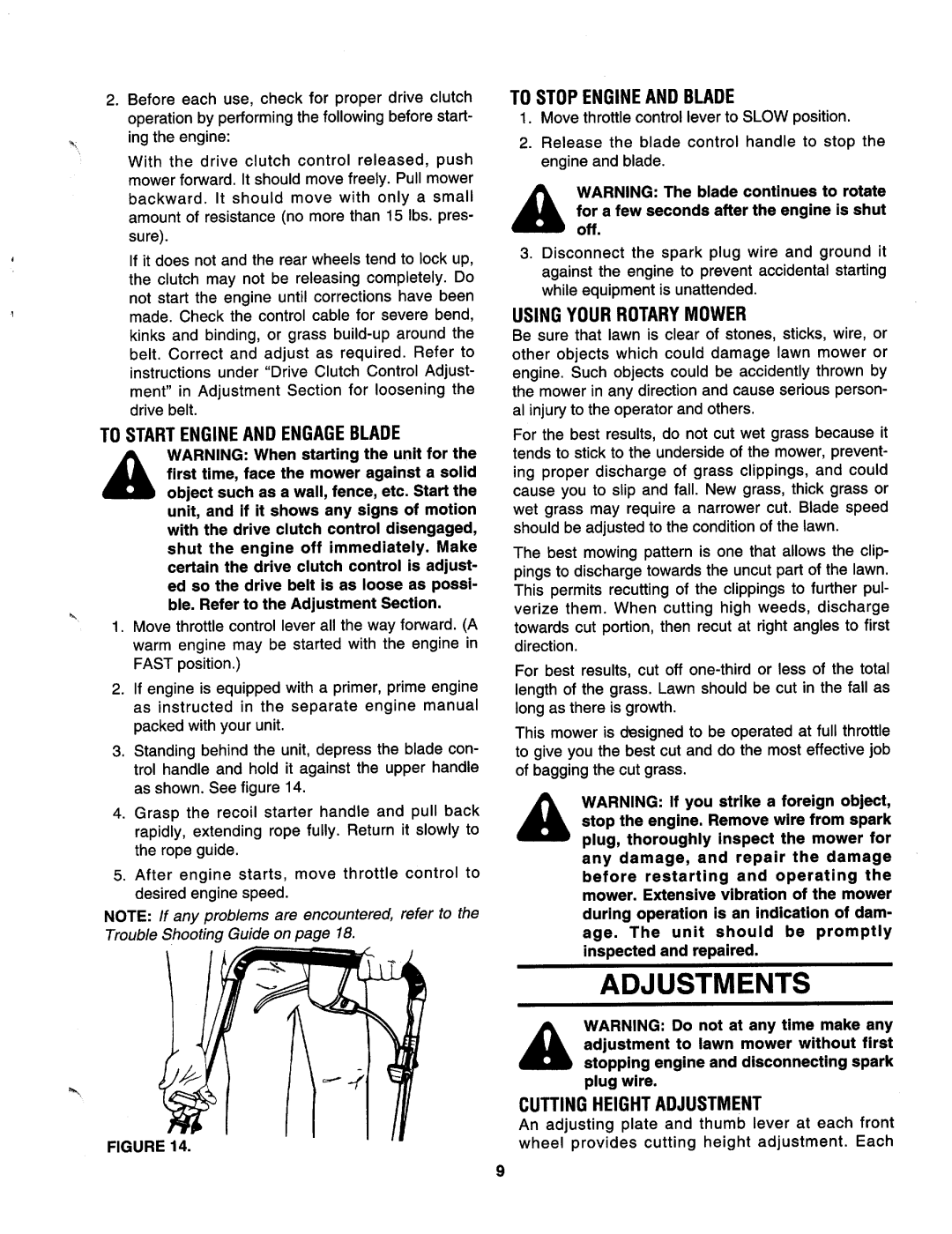 MTD 122-526R000, 122-528R000 manual 