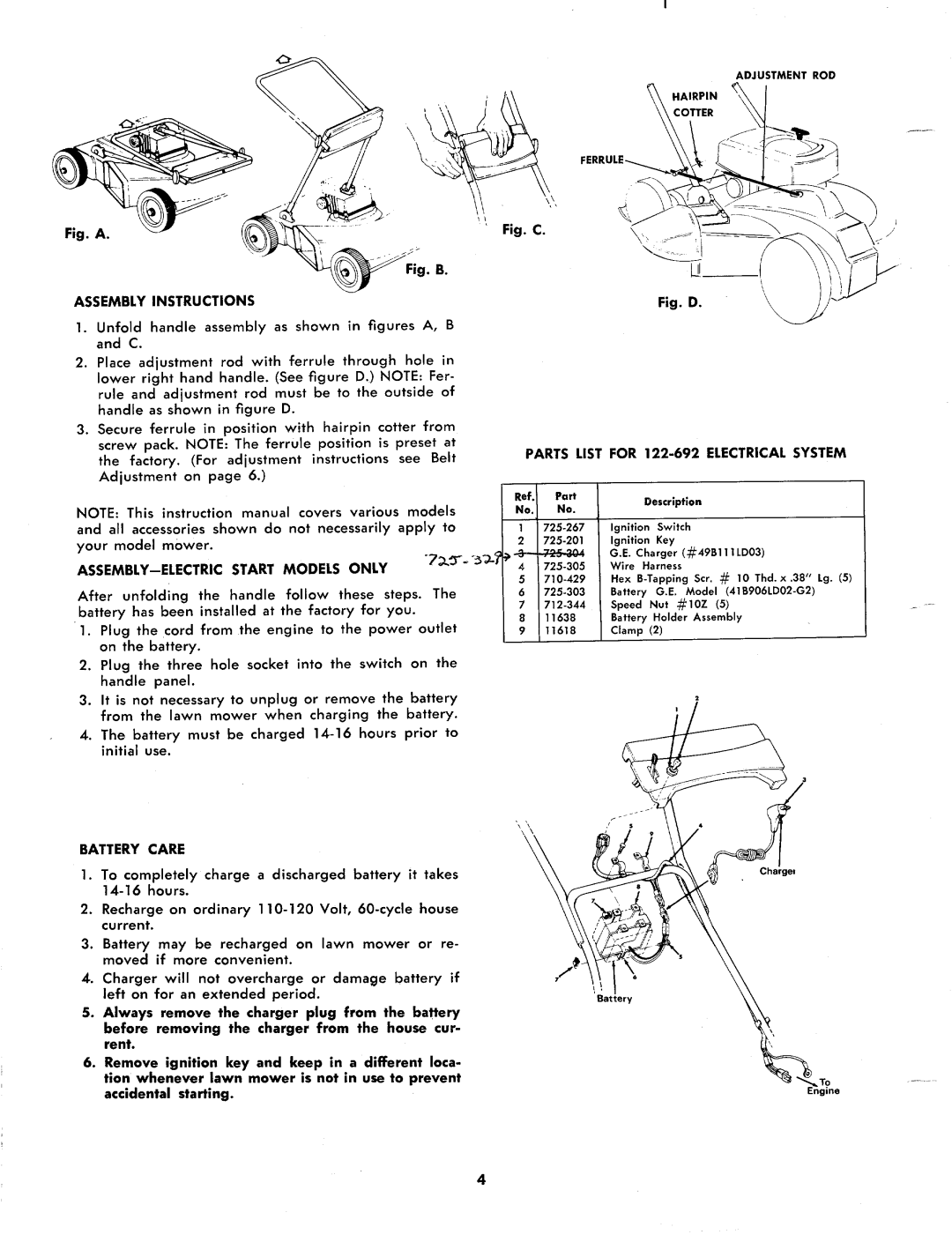 MTD 122-690, 122690, 122-692 manual 