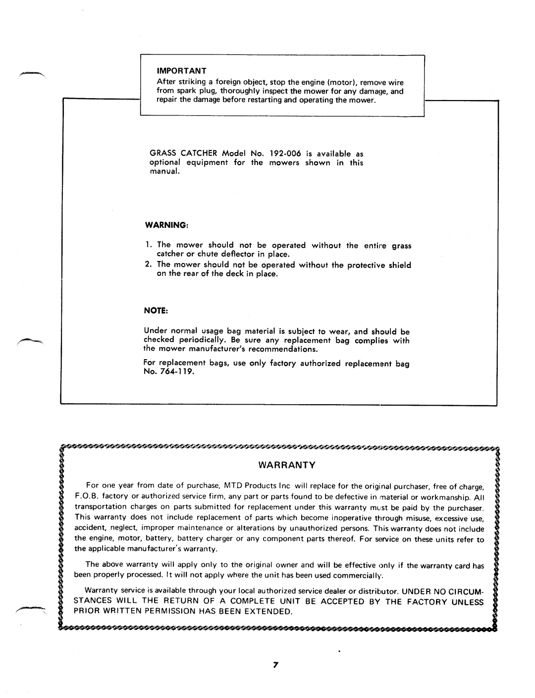 MTD 122-690, 122690, 122-692 manual 