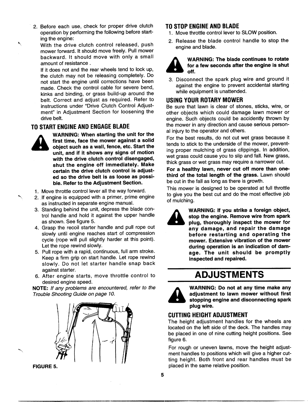 MTD 123-117A000, 123-118F000 manual 