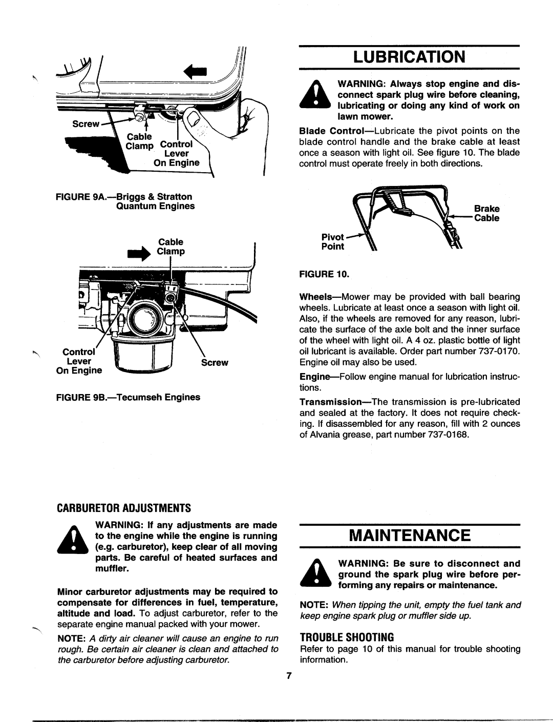 MTD 123-117A000, 123-118F000 manual 