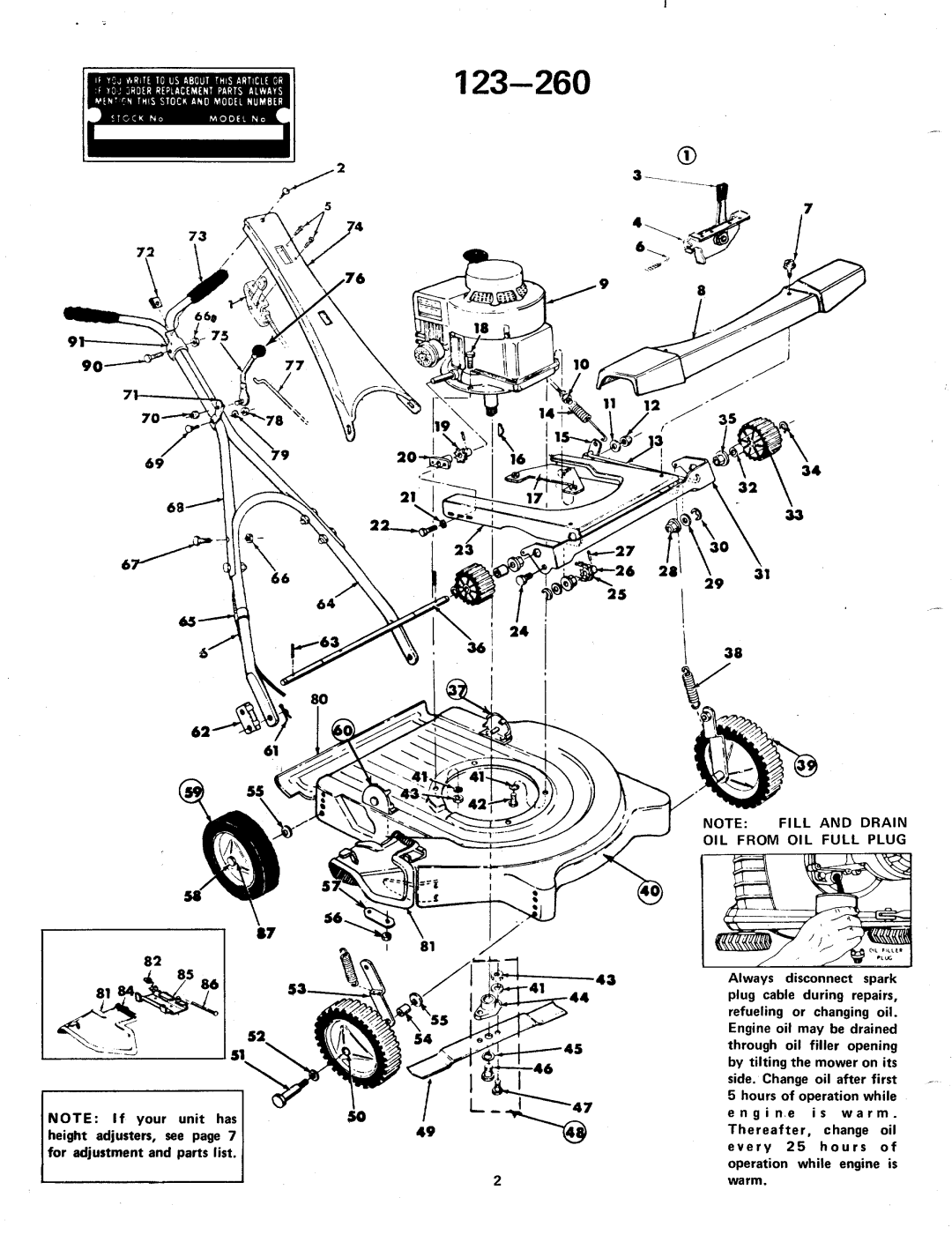 MTD 123-260 manual 