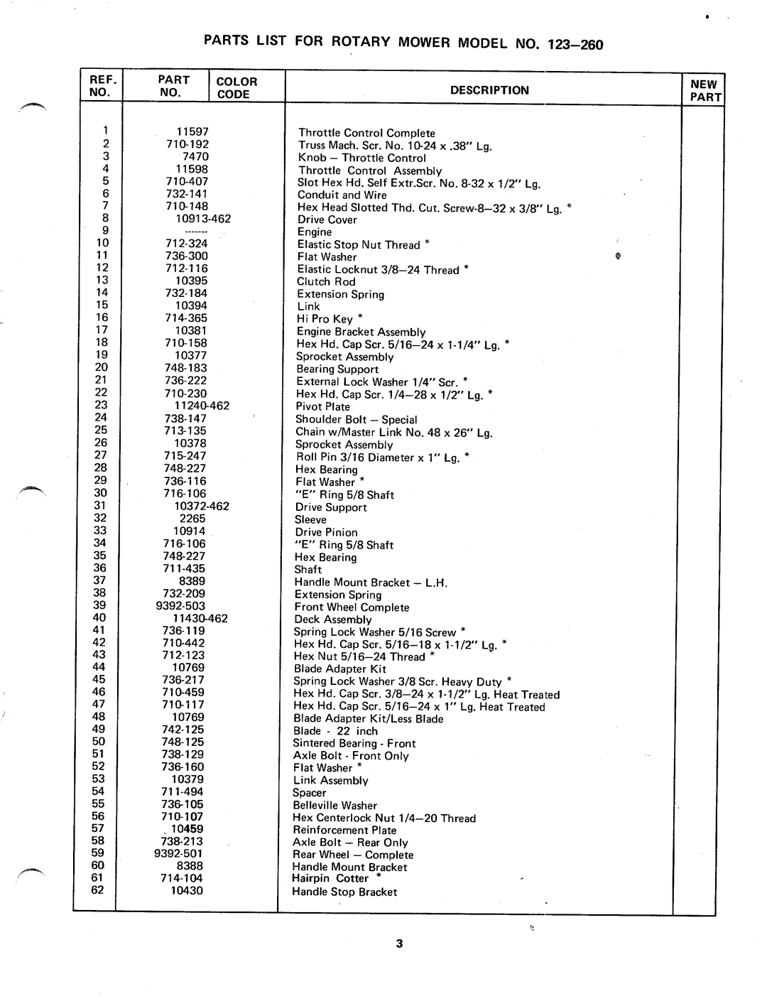 MTD 123-260 manual 