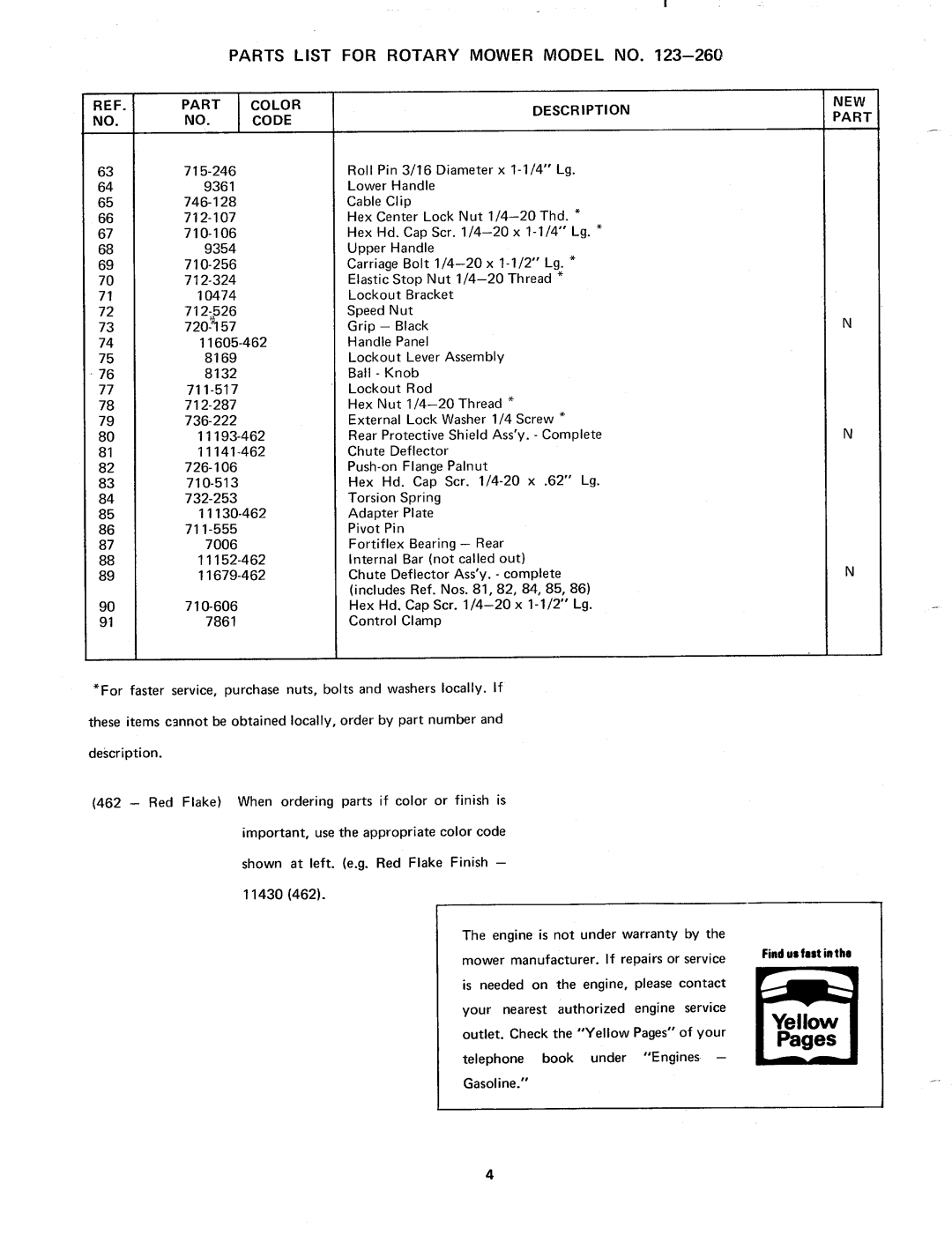 MTD 123-260 manual 