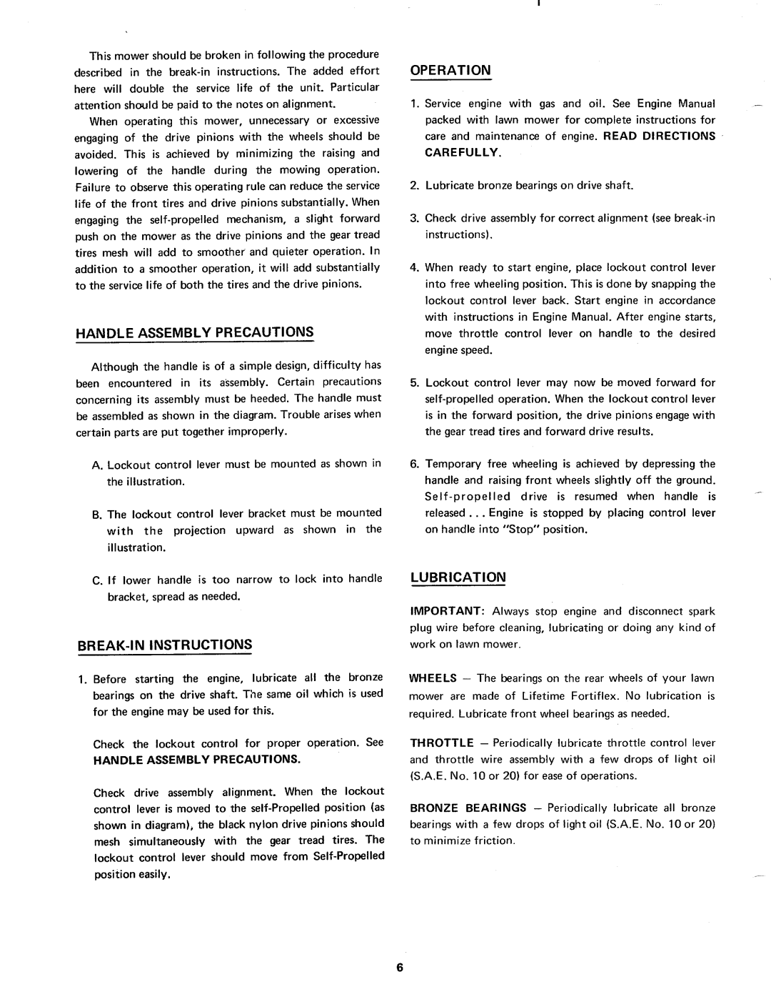 MTD 123-260 manual 