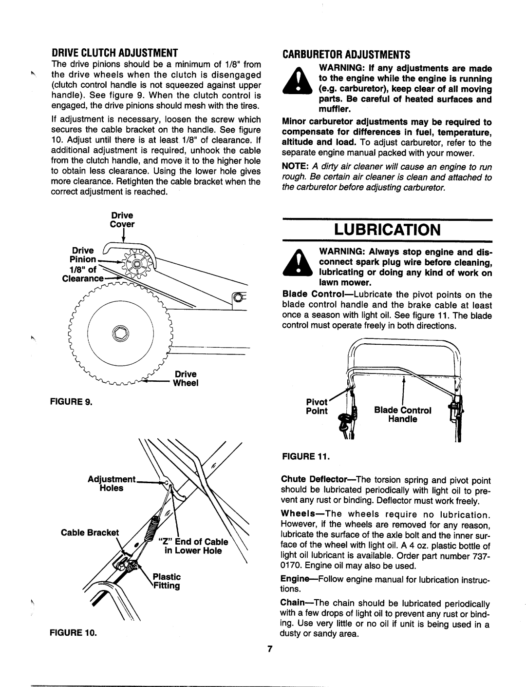 MTD 123-265D000, 123-260A000 manual 