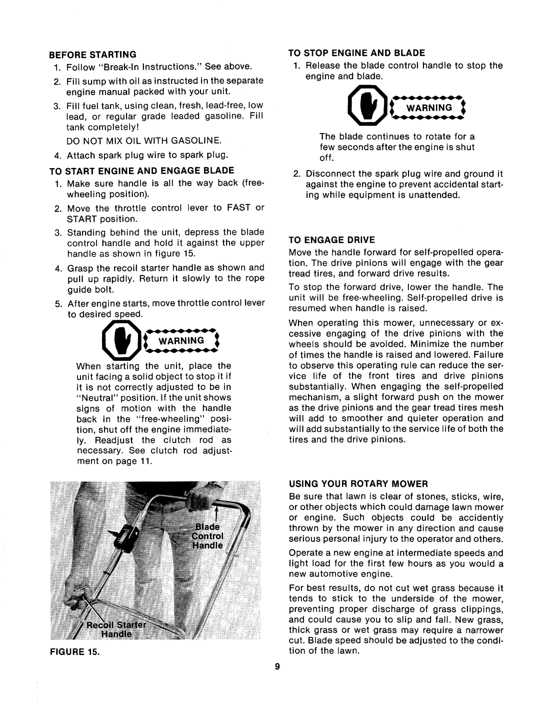 MTD 123-260A, 123-262A manual 