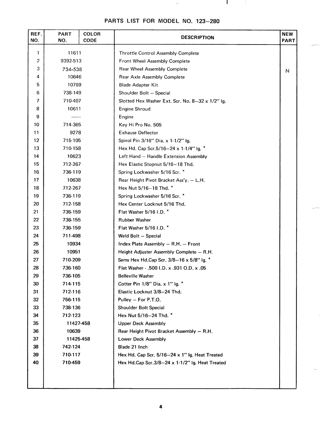 MTD 123-280 manual 