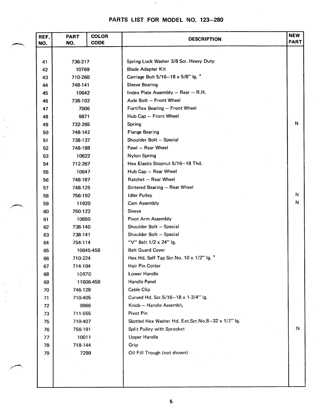 MTD 123-280 manual 