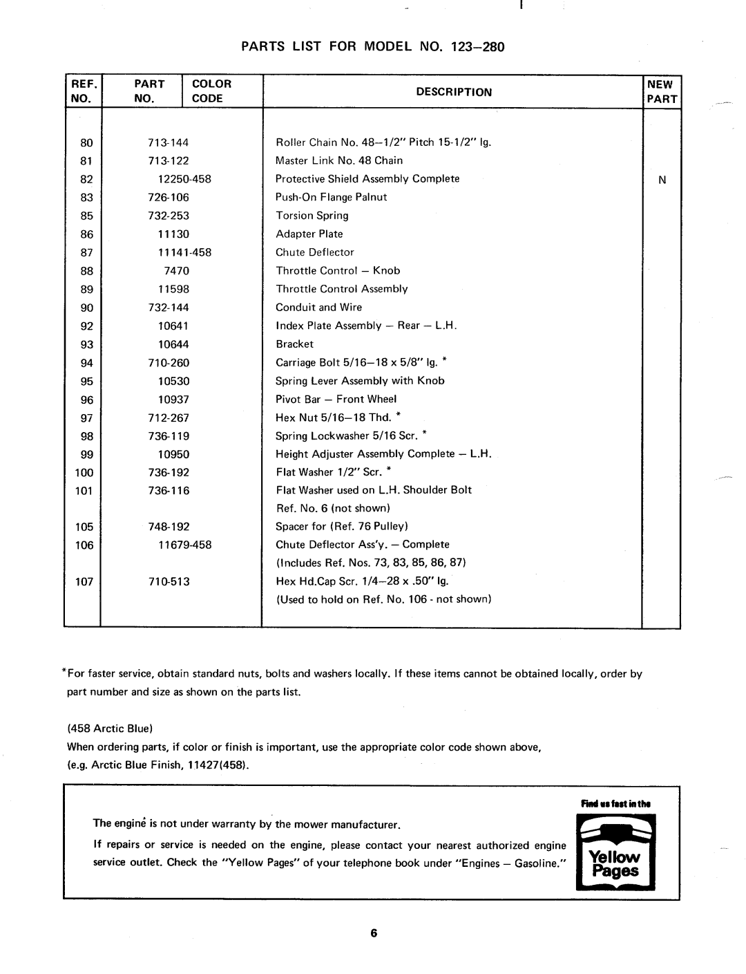 MTD 123-280 manual 