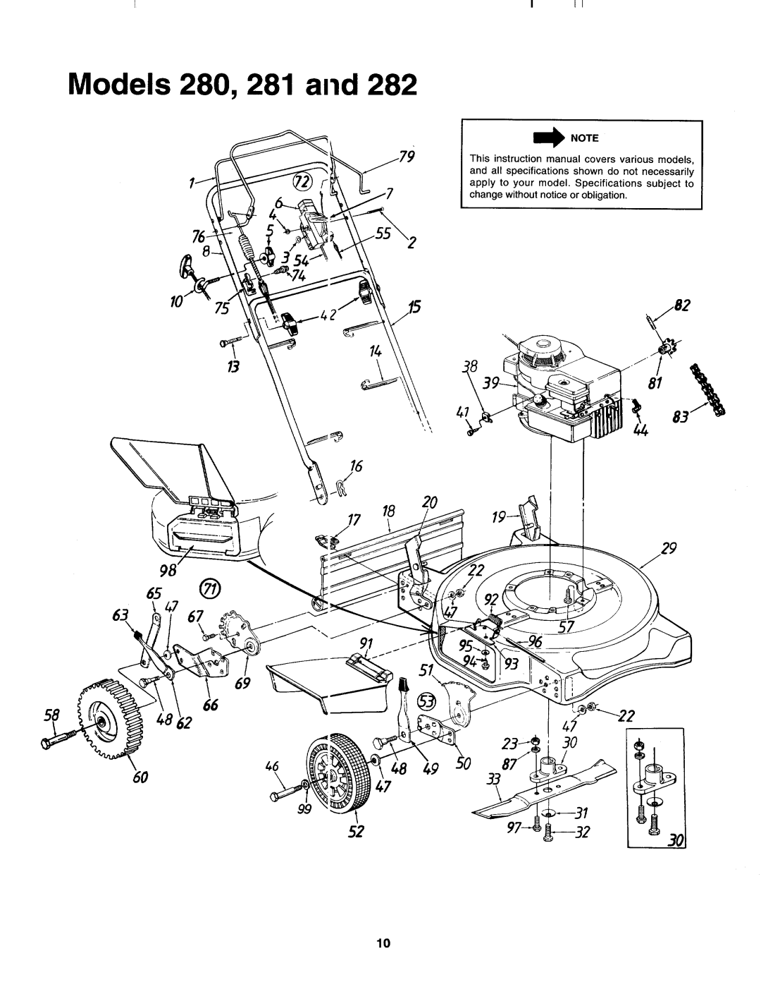 MTD 123-280B000, 123-281C000, 123-282C000 manual 