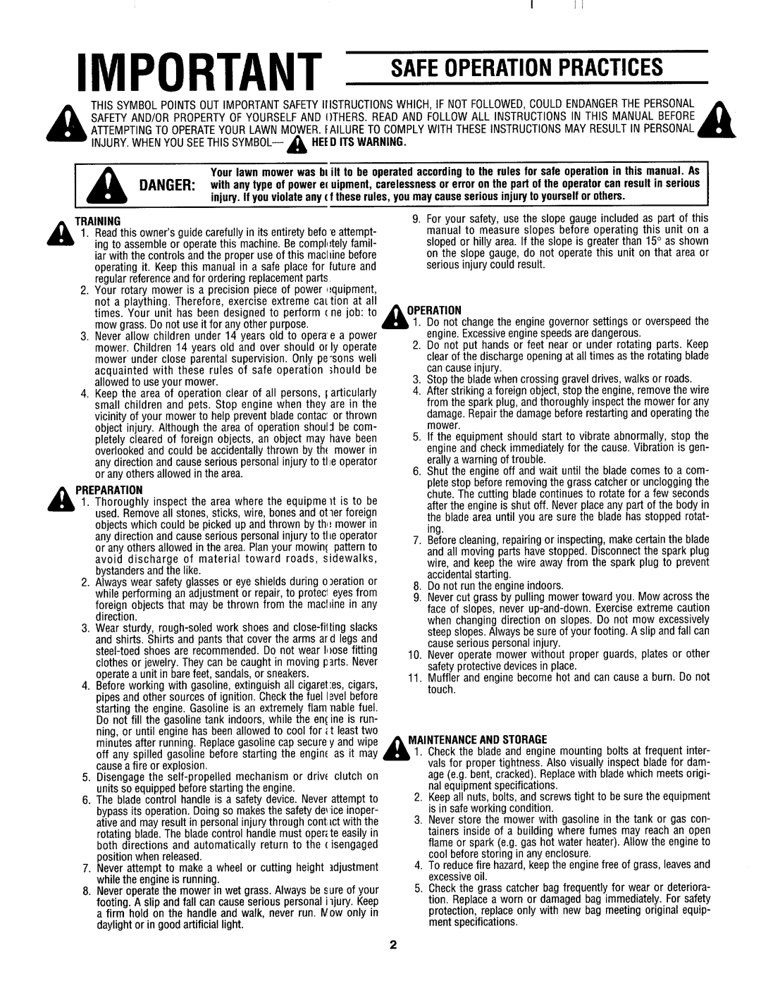 MTD 123-282C000, 123-281C000, 123-280B000 manual 