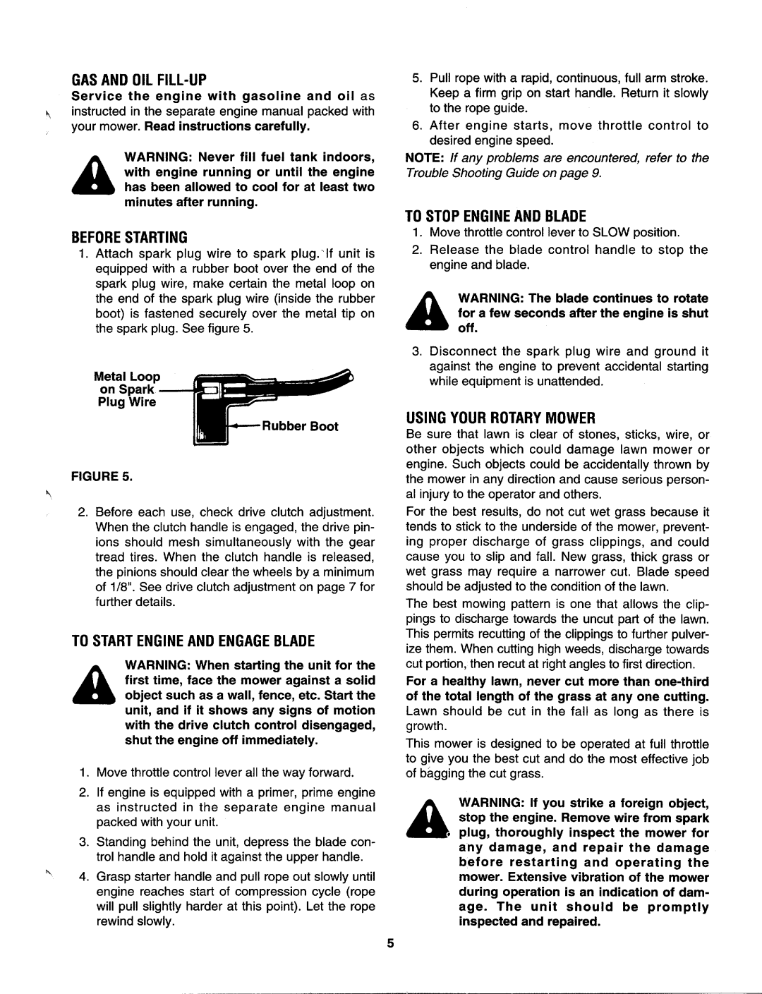 MTD 123-282C000, 123-281C000, 123-280B000 manual 