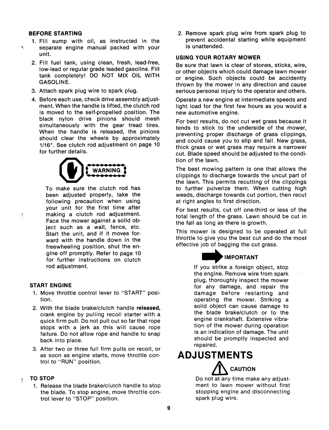 MTD 123-284A manual 