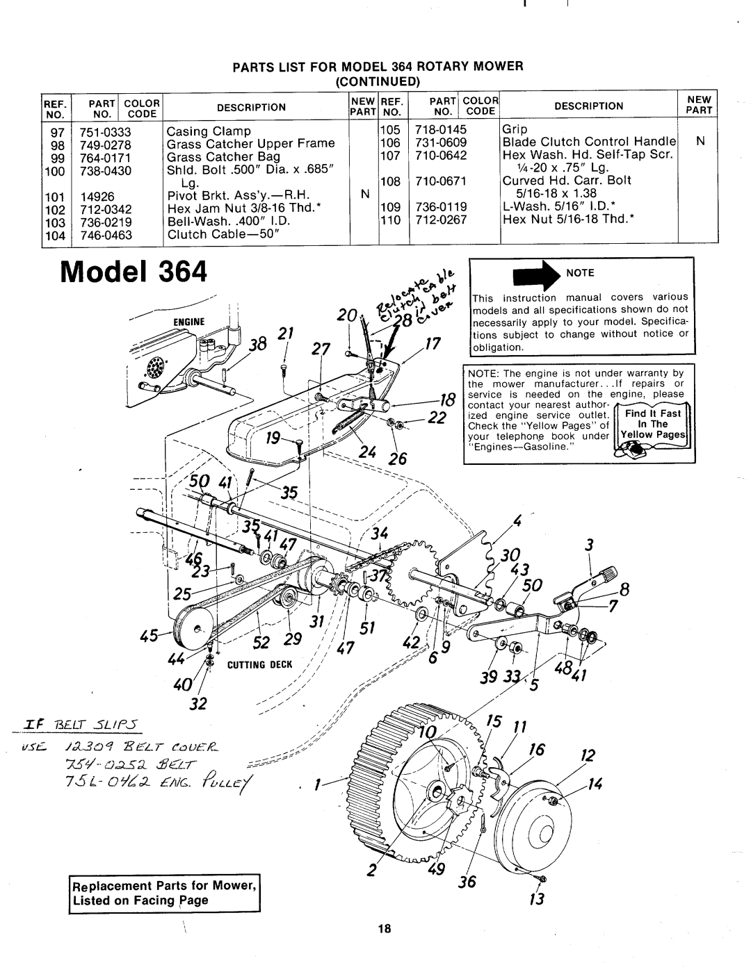 MTD 123-364A manual 