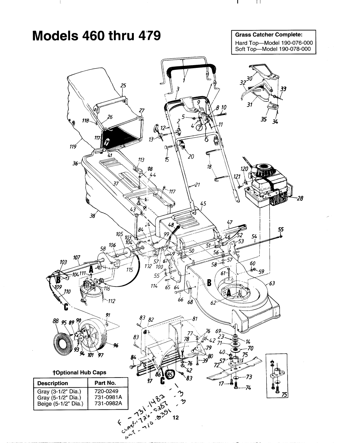 MTD 123-479H000, 123-460A000 manual 