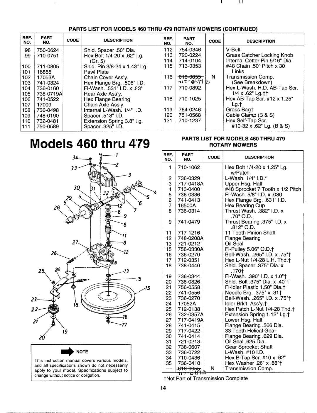 MTD 123-479H000, 123-460A000 manual 