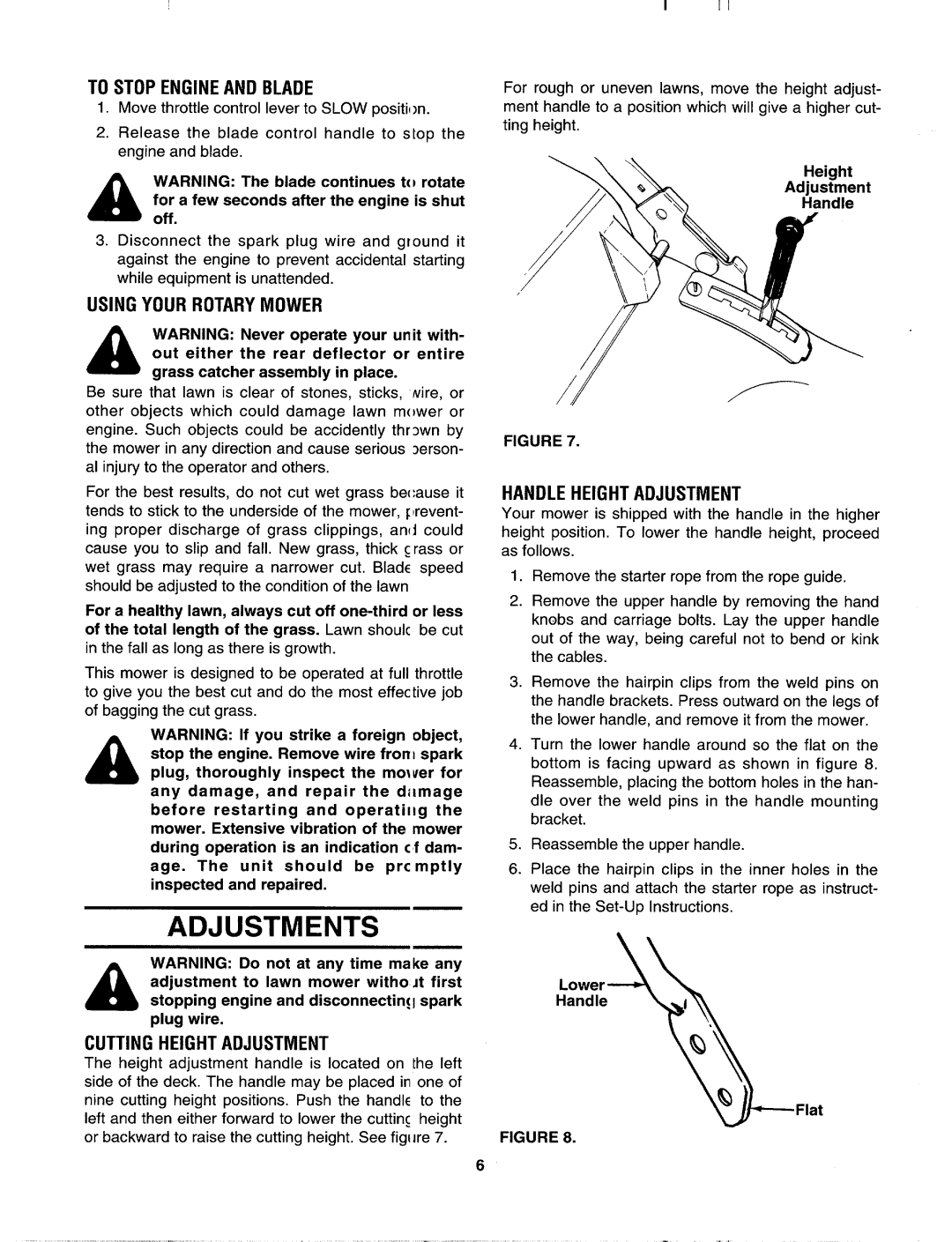 MTD 123-479H000, 123-460A000 manual 