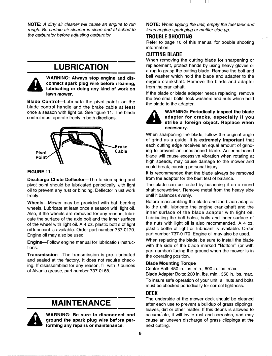 MTD 123-479H000, 123-460A000 manual 