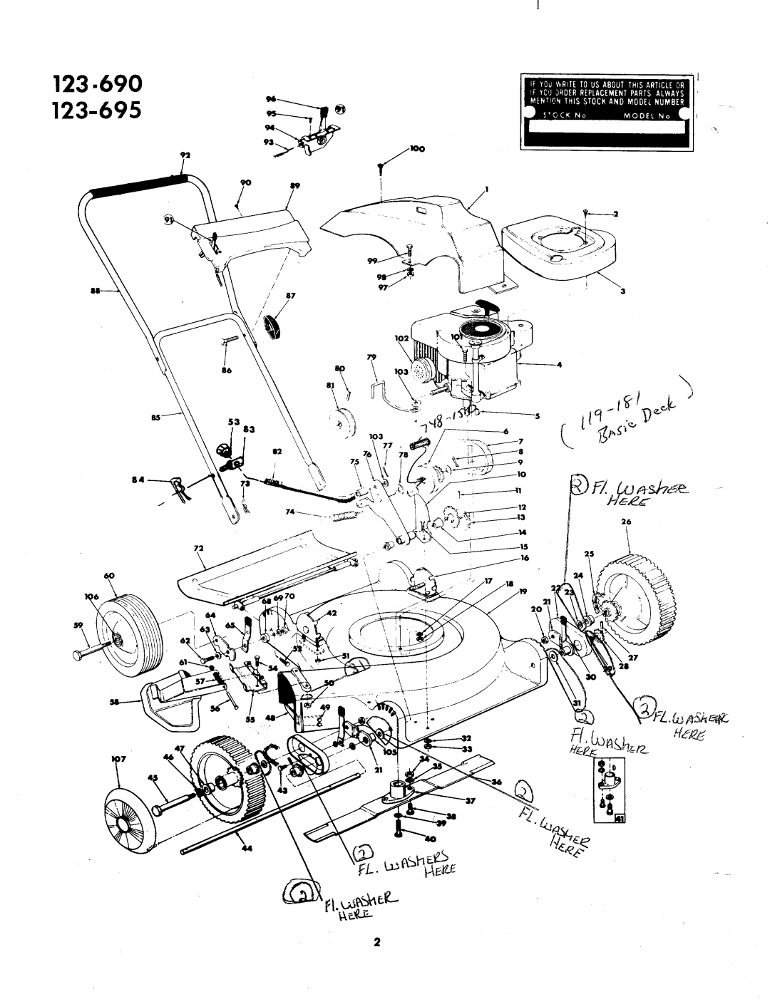 MTD 123-695, 123-690 manual 