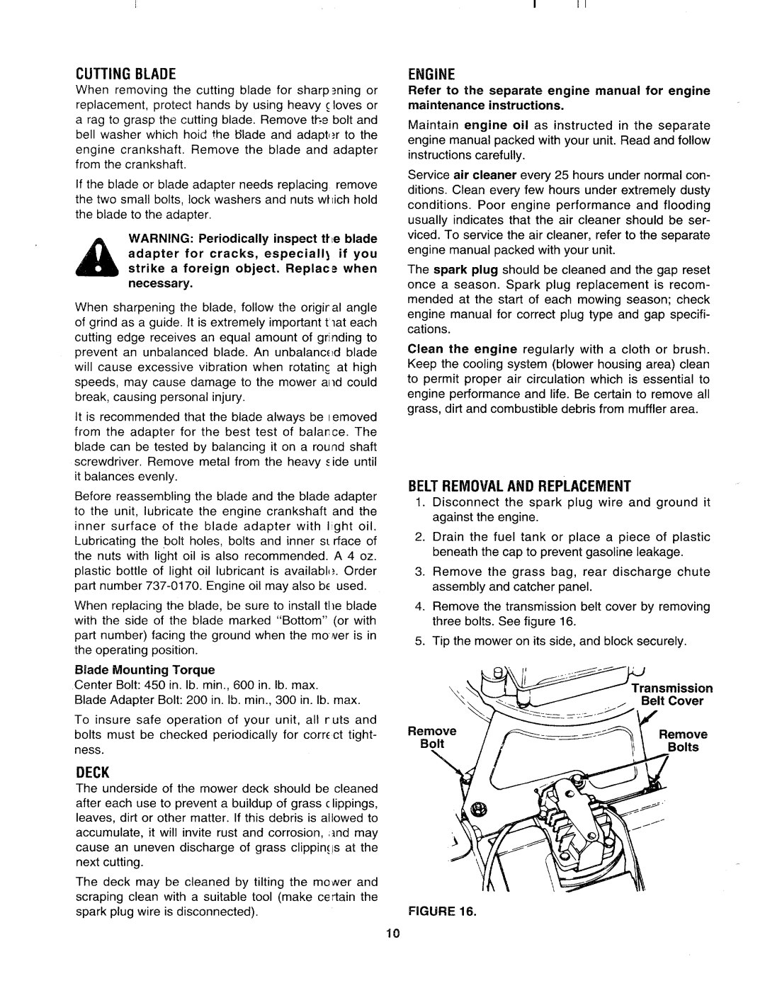 MTD 123-848C000 manual 