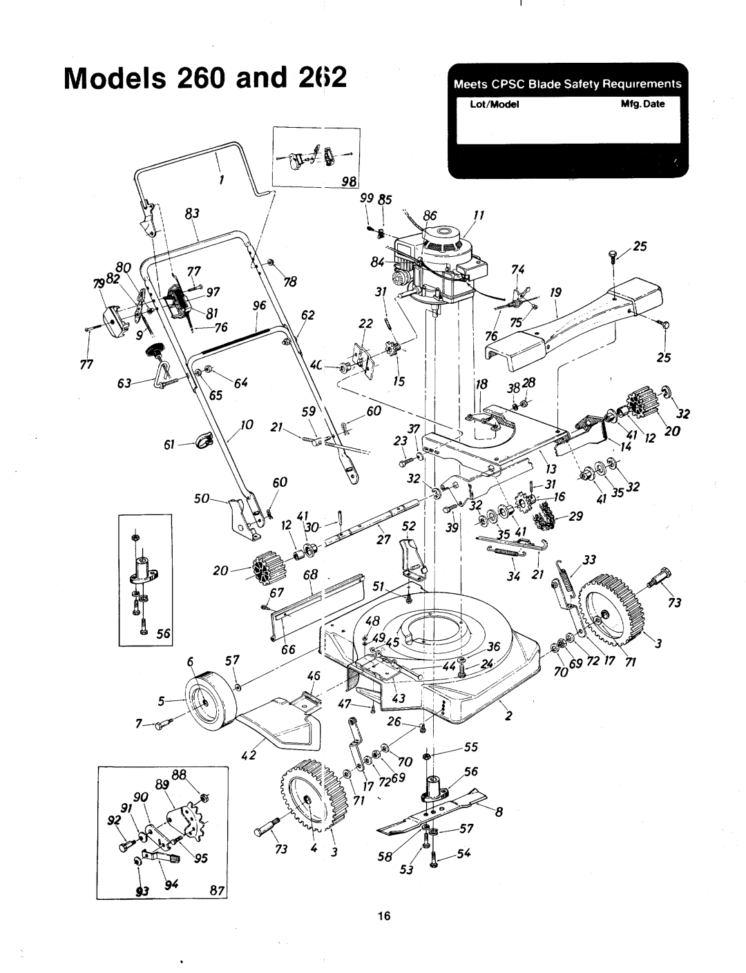 MTD 124-260-000, 124-262-000 manual 