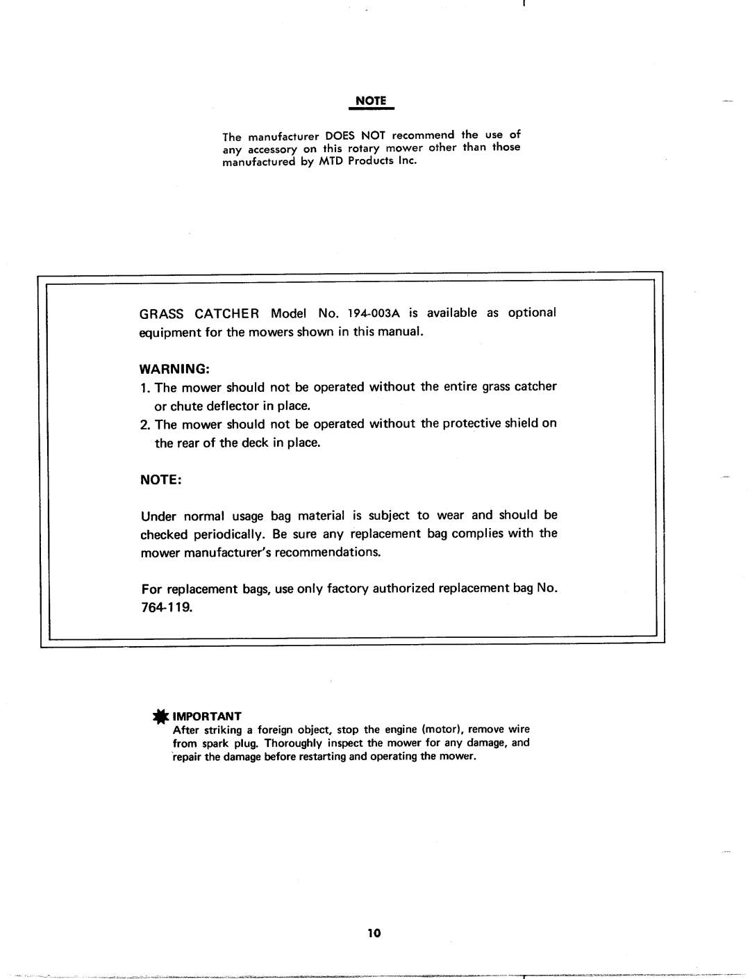 MTD 124-270A manual 