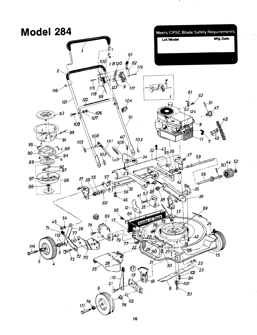 MTD 124-284-000 manual 