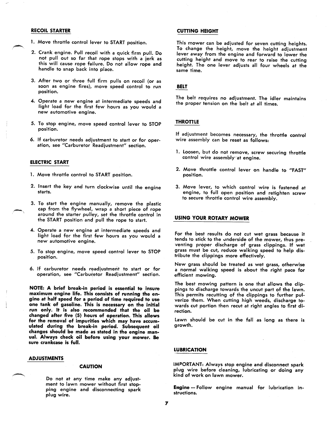 MTD 124-295A, 124-290A, 124 290A manual 