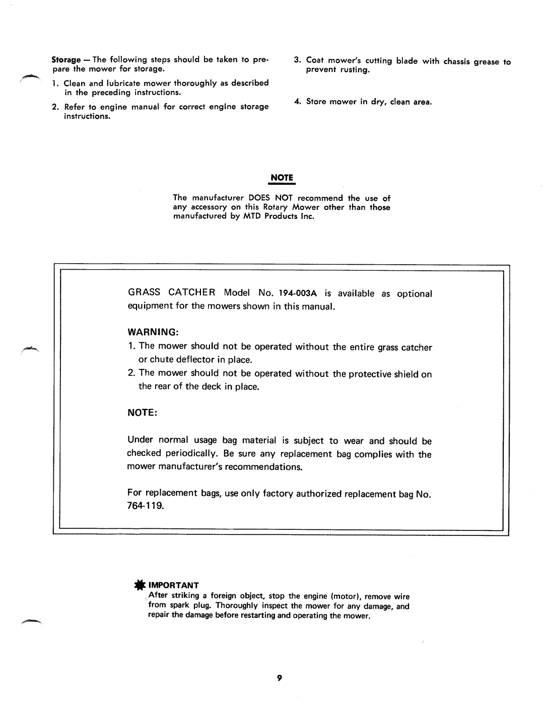 MTD 124-290A, 124-295A, 124 290A manual 