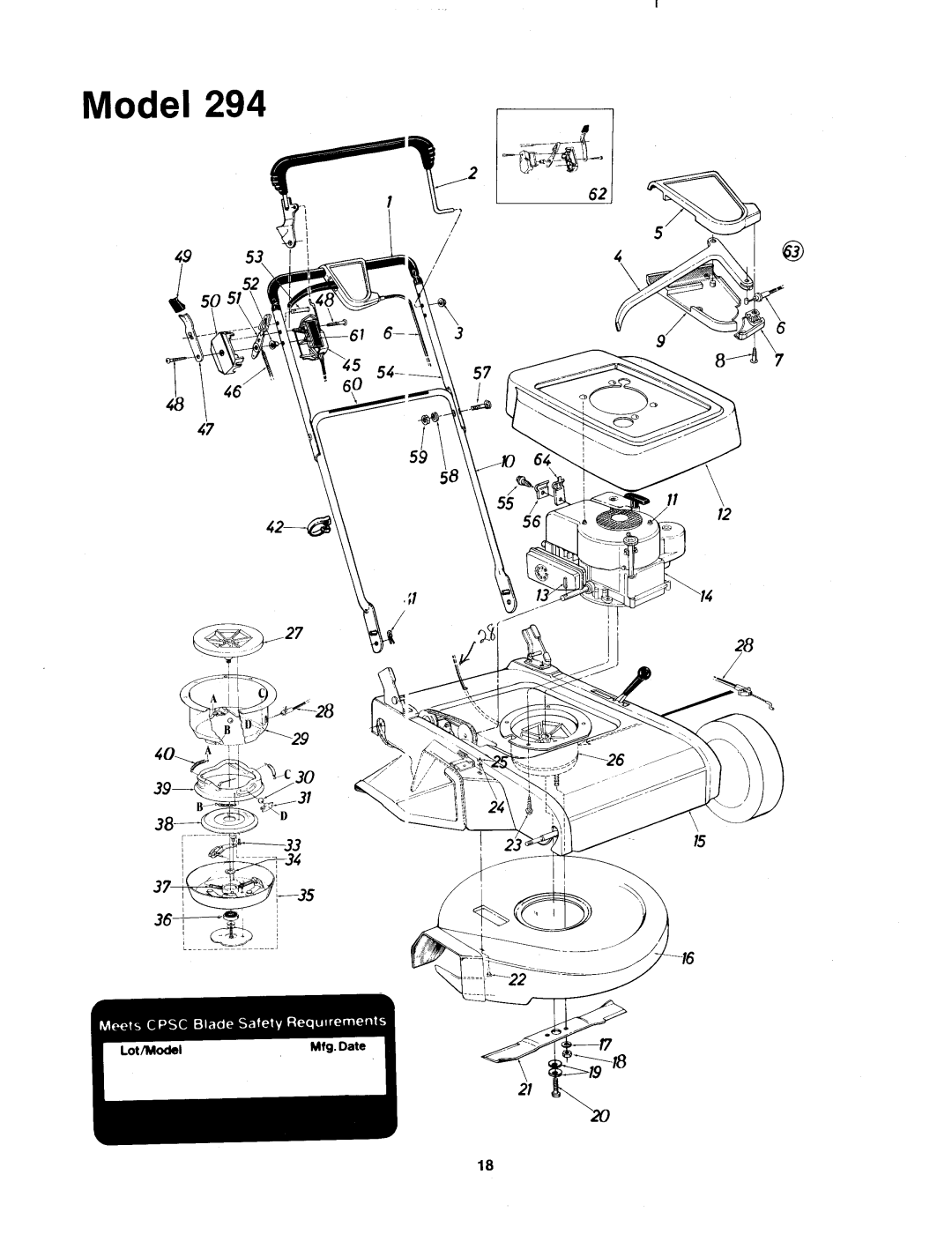 MTD 124-294-000 manual 