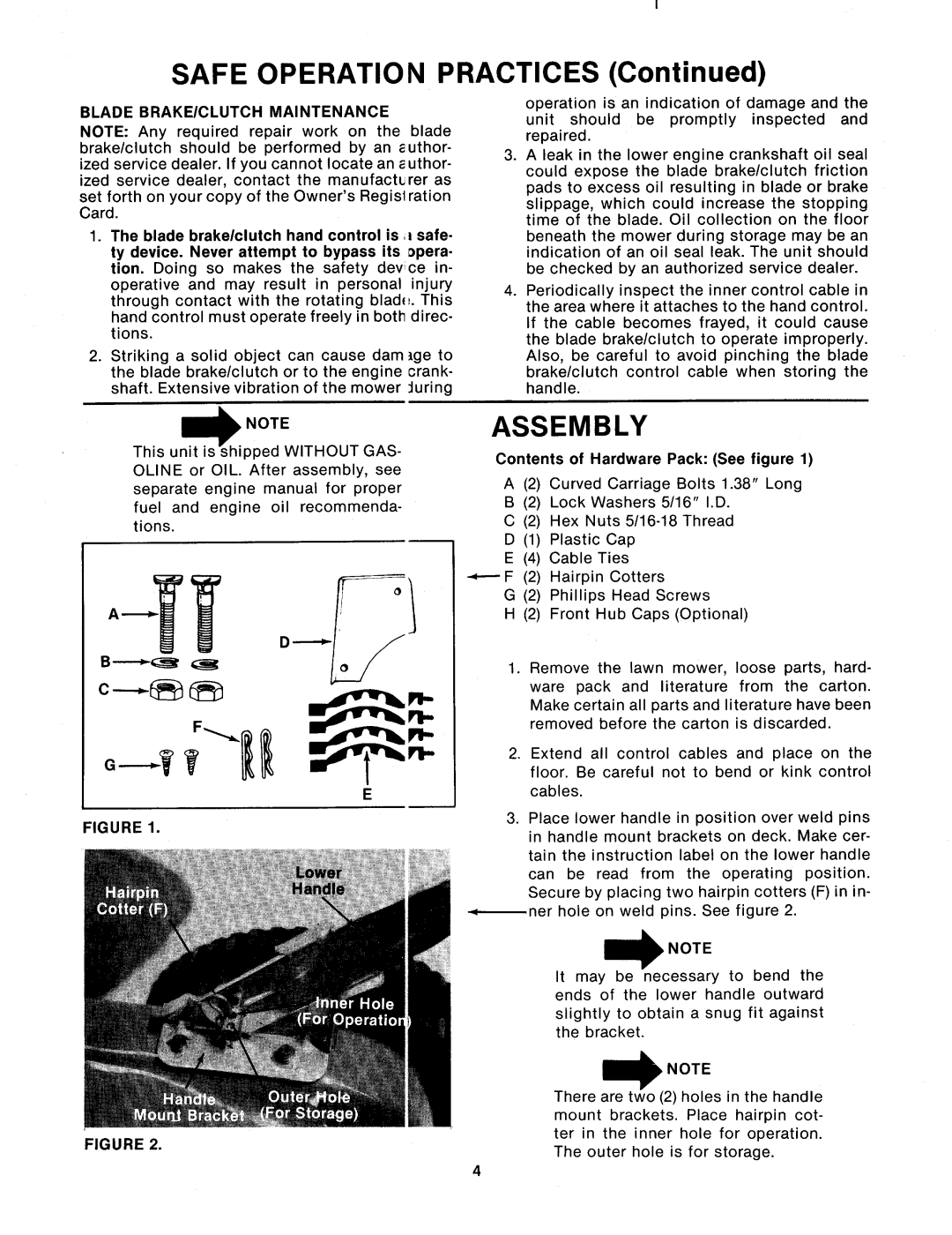 MTD 124-294-000 manual 