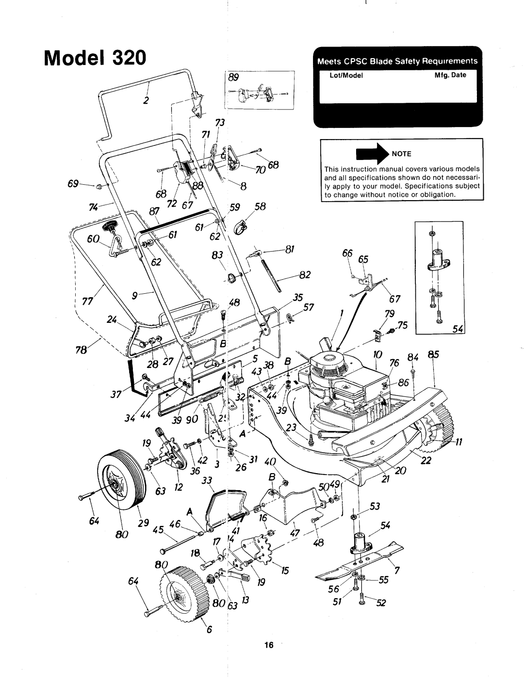 MTD 124-320-000 manual 