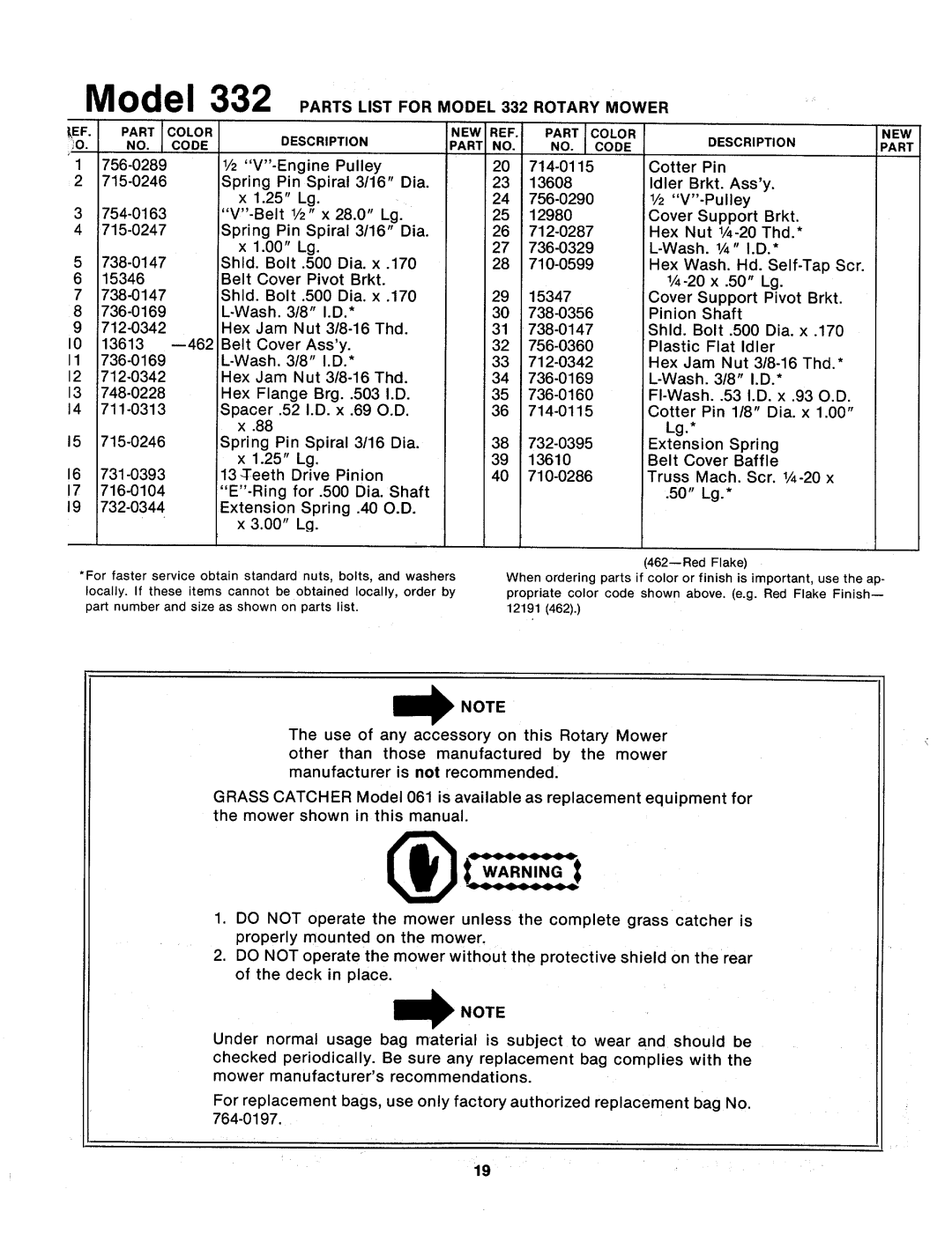 MTD 124-332-000 manual 