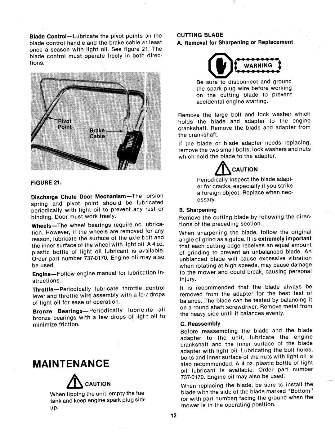 MTD 124-332-000 manual 