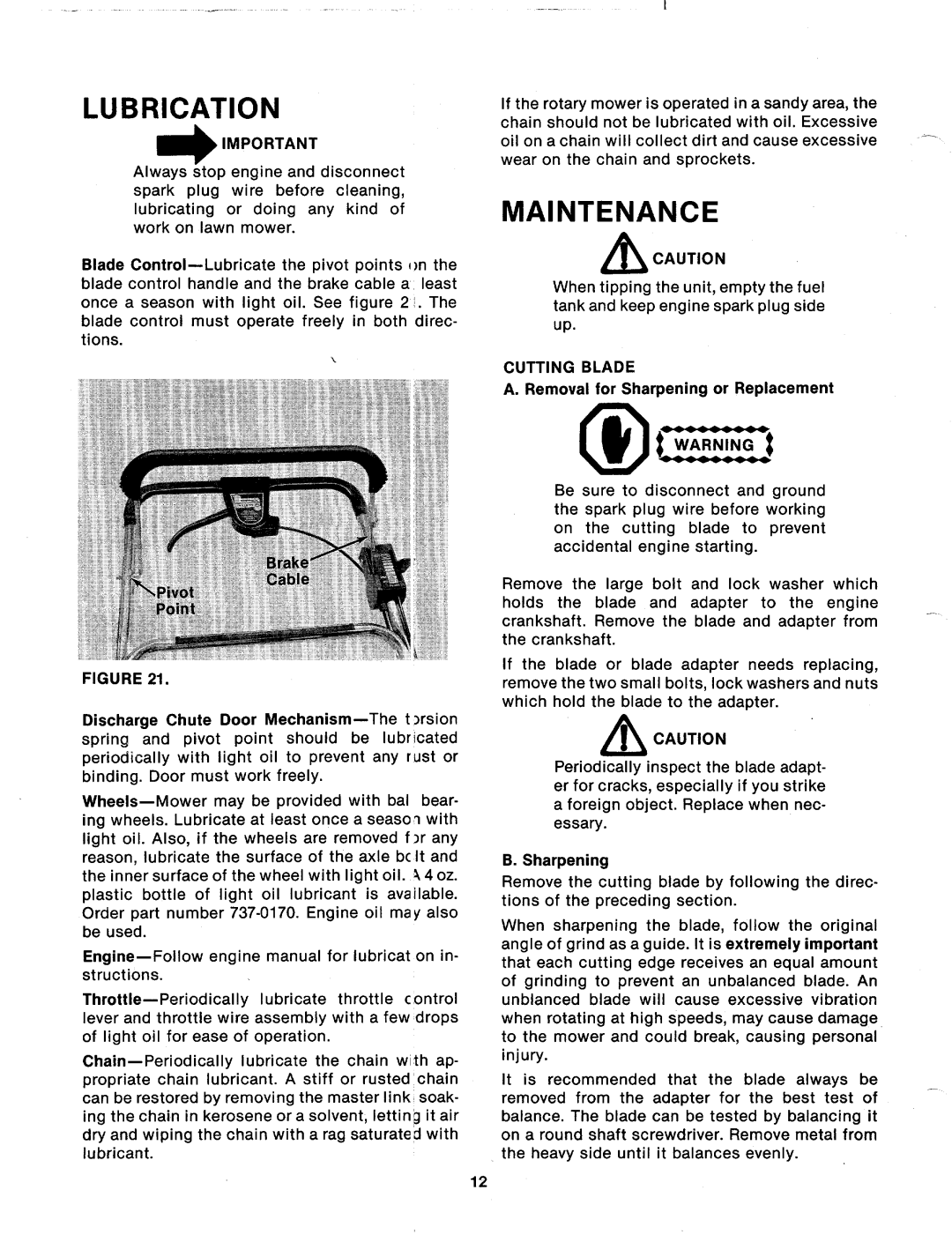 MTD 124-362-000 manual 