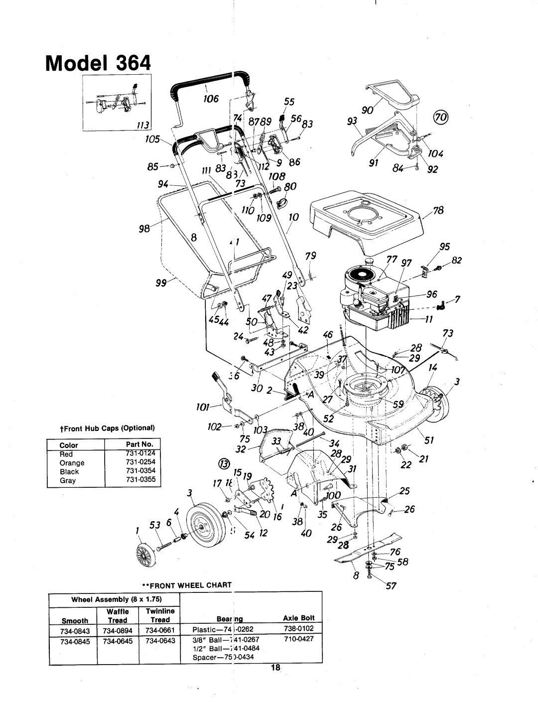 MTD 124-364-000 manual 