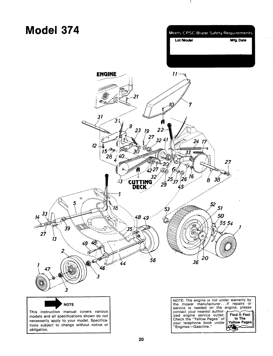 MTD 124-374-000 manual 