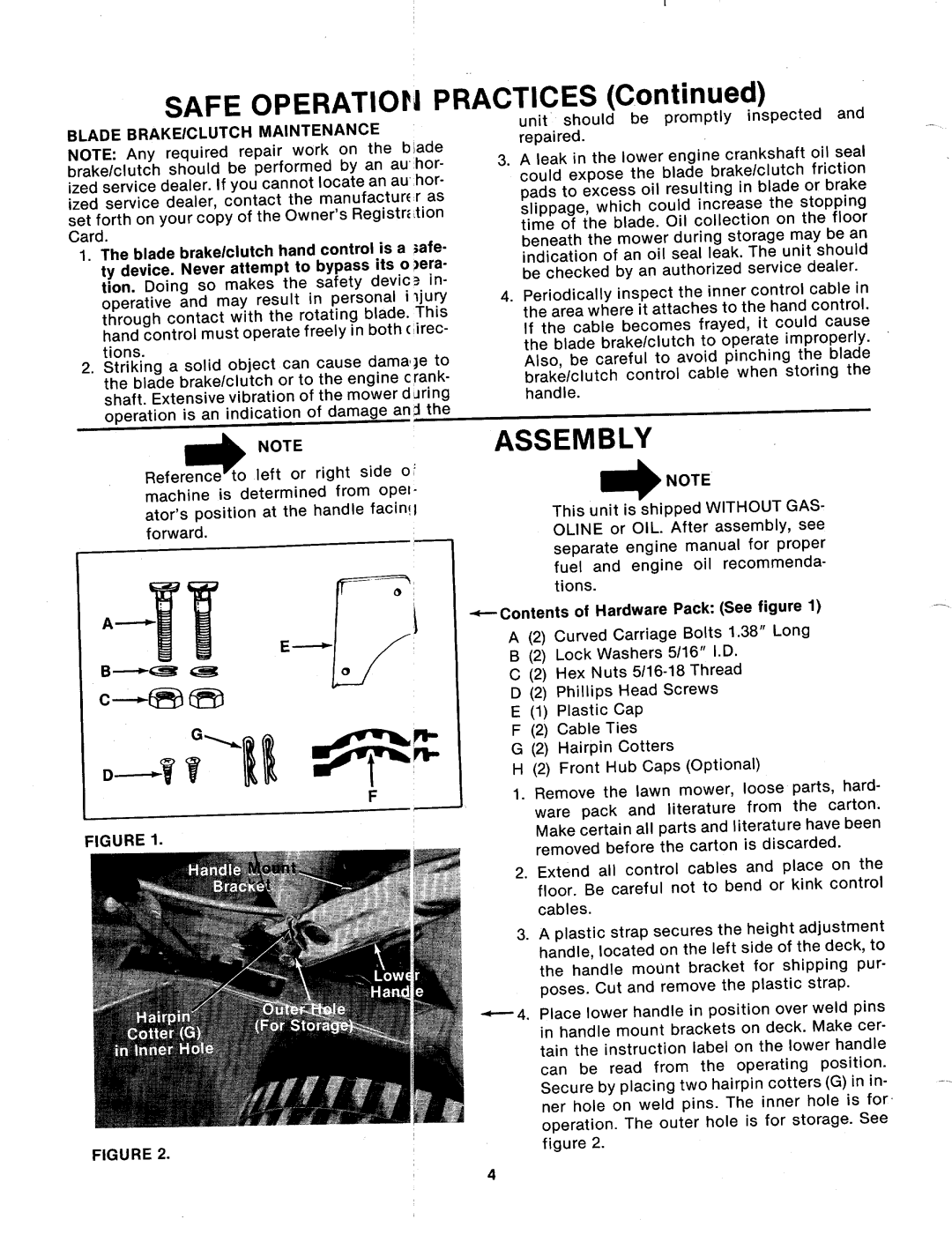 MTD 124-374-000 manual 