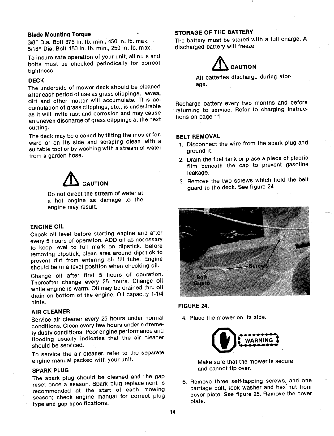 MTD 124-376-000 manual 