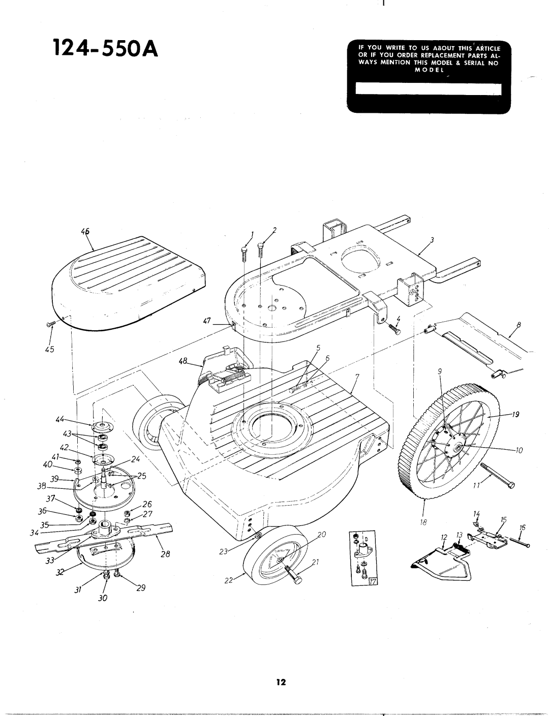 MTD 124-550A manual 