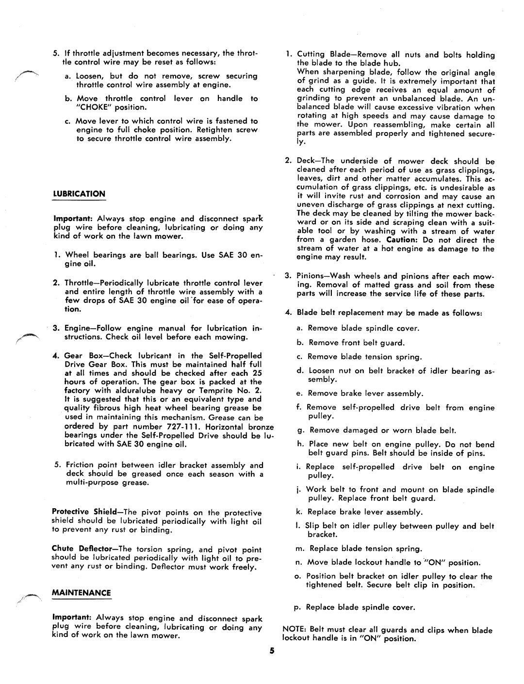 MTD 124-550A manual 