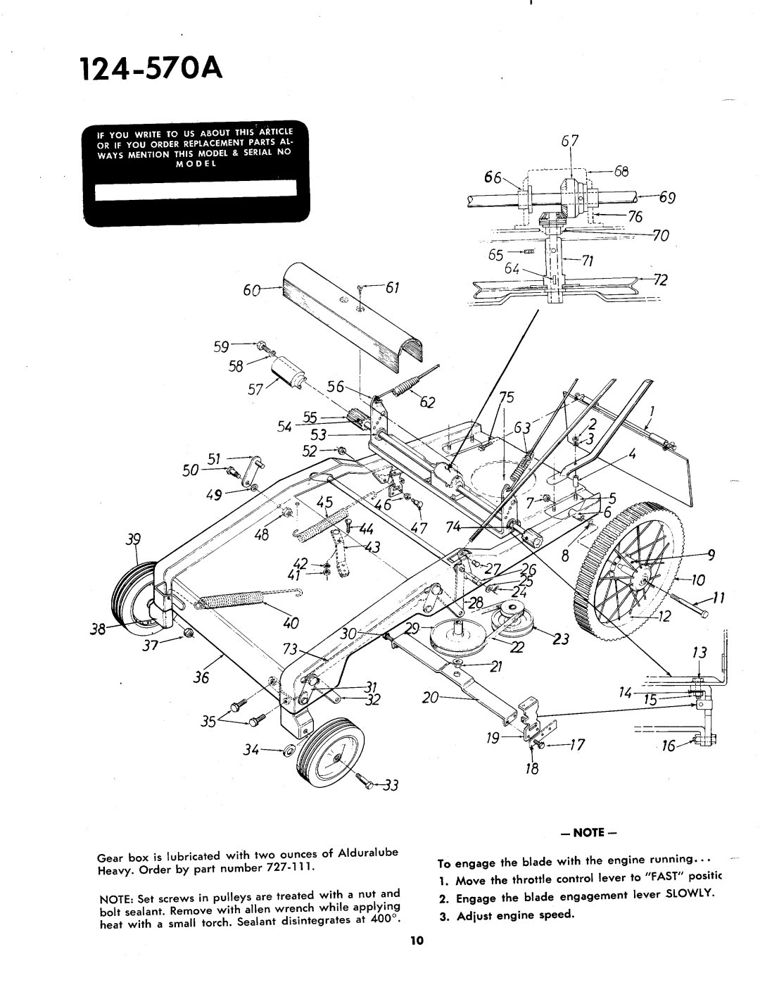 MTD 124-570A manual 